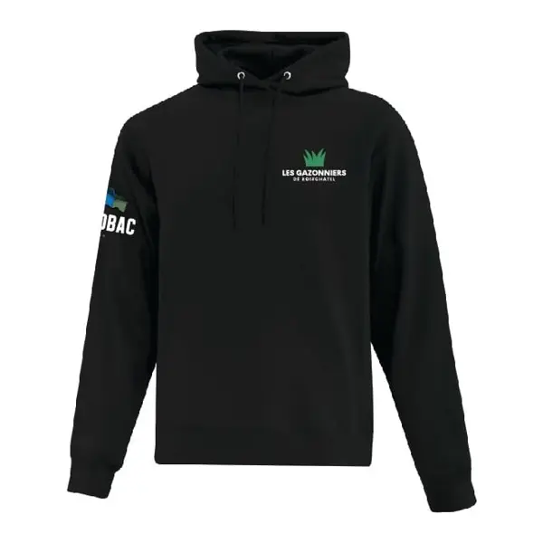 Chandail à capuchon noir avec logo